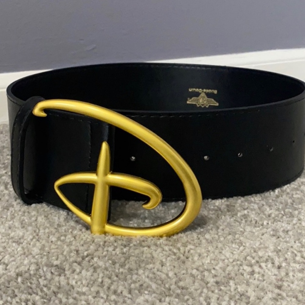 Disney “D” Black Waist Belt.